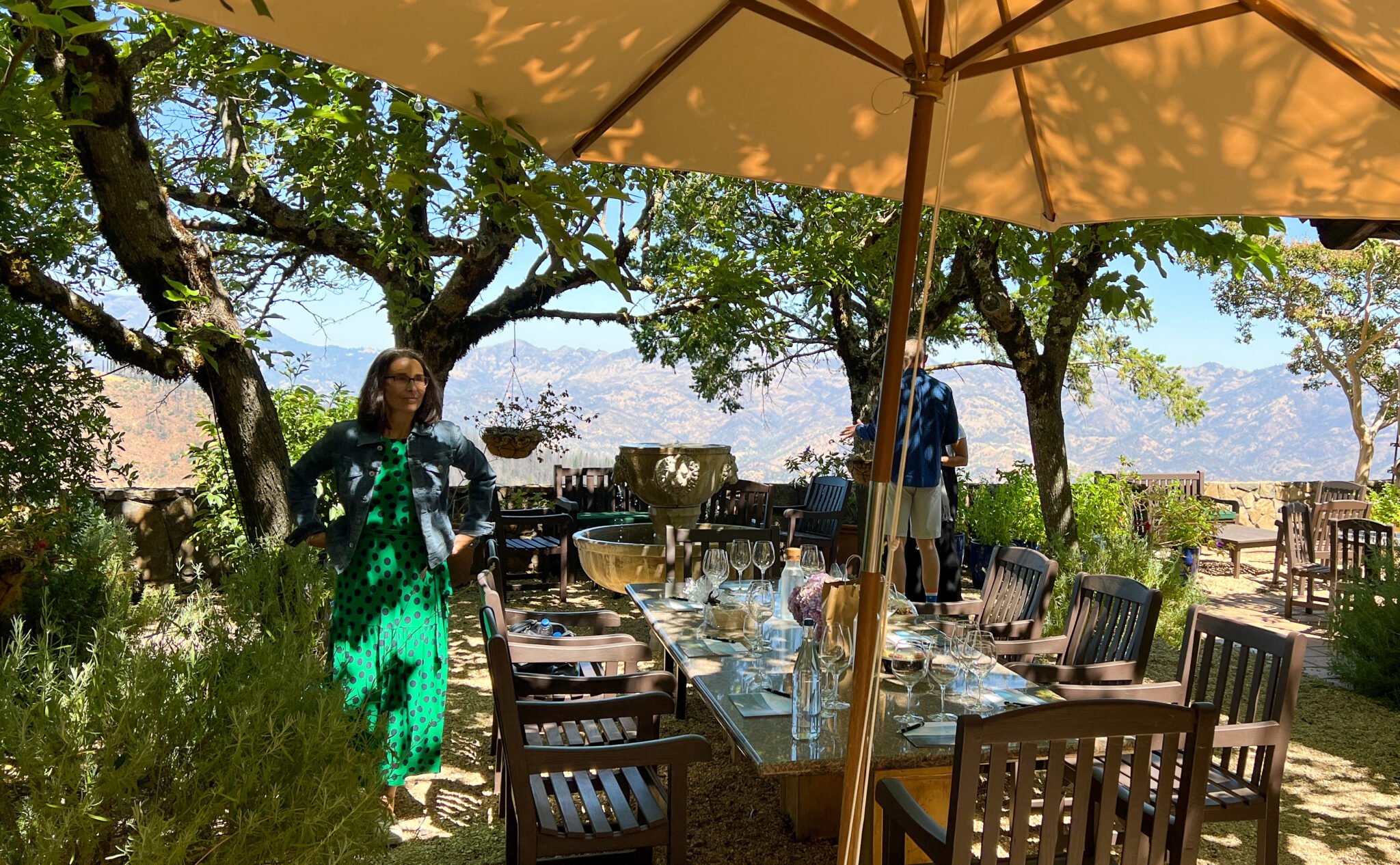 wine club members sitting down for a picnic