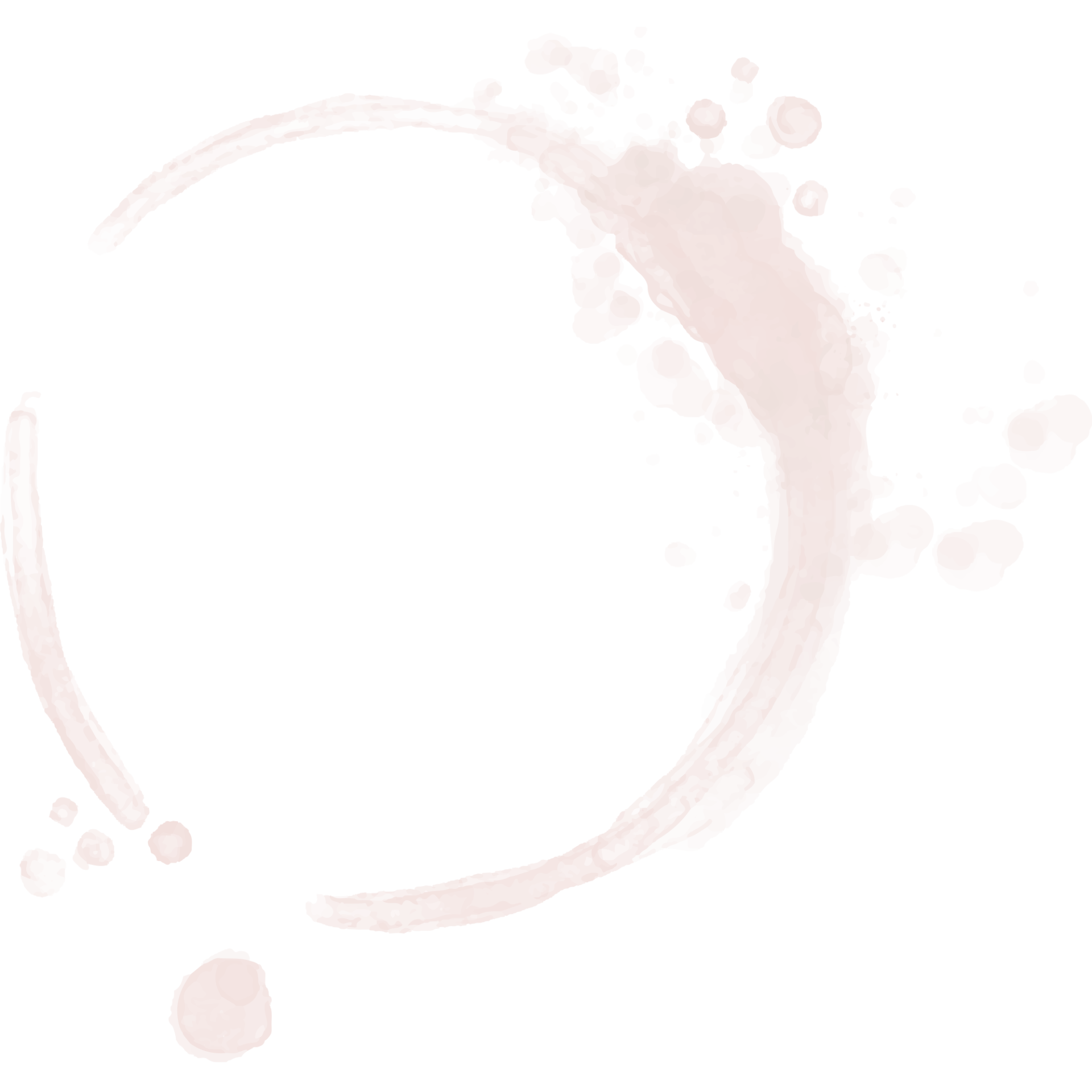 Red liquid splash forming circular ring