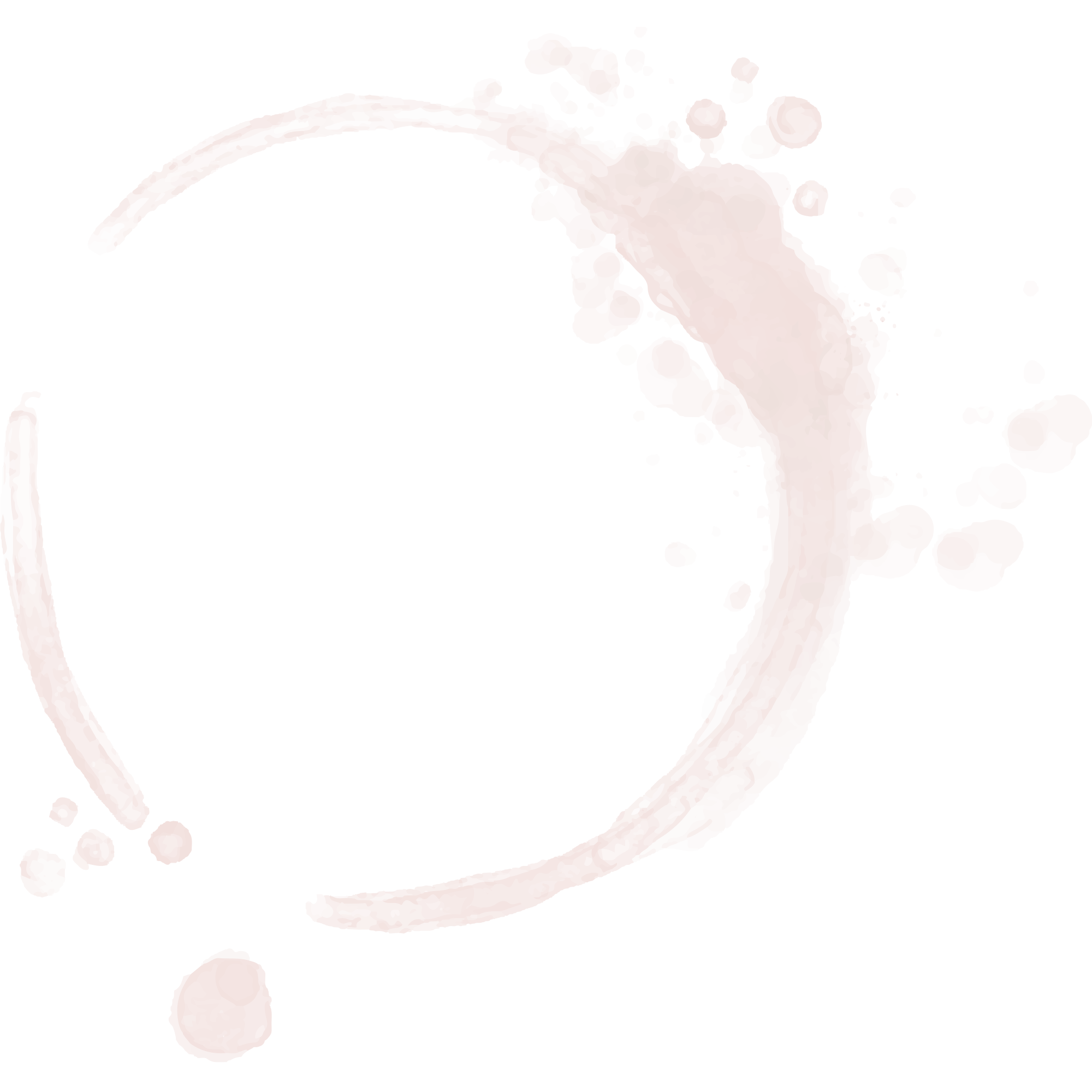 Red liquid splash forming circular ring